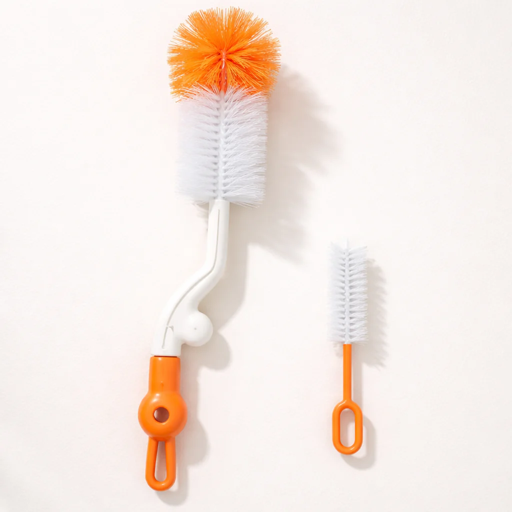 Baby Bottle & Nipple Brush Orange - Topse