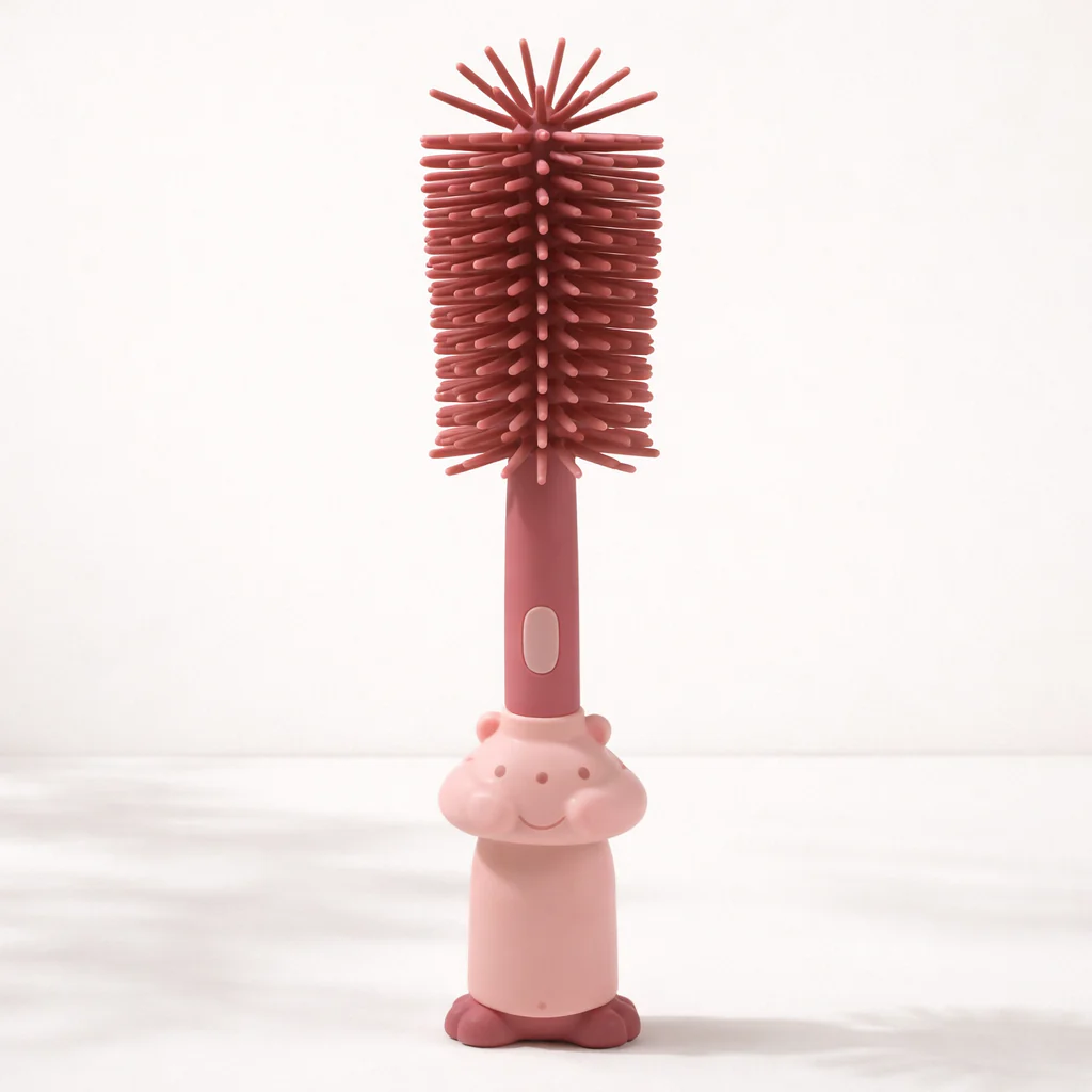 Baby Bottle & Nipple Brush Peach - Sunshine