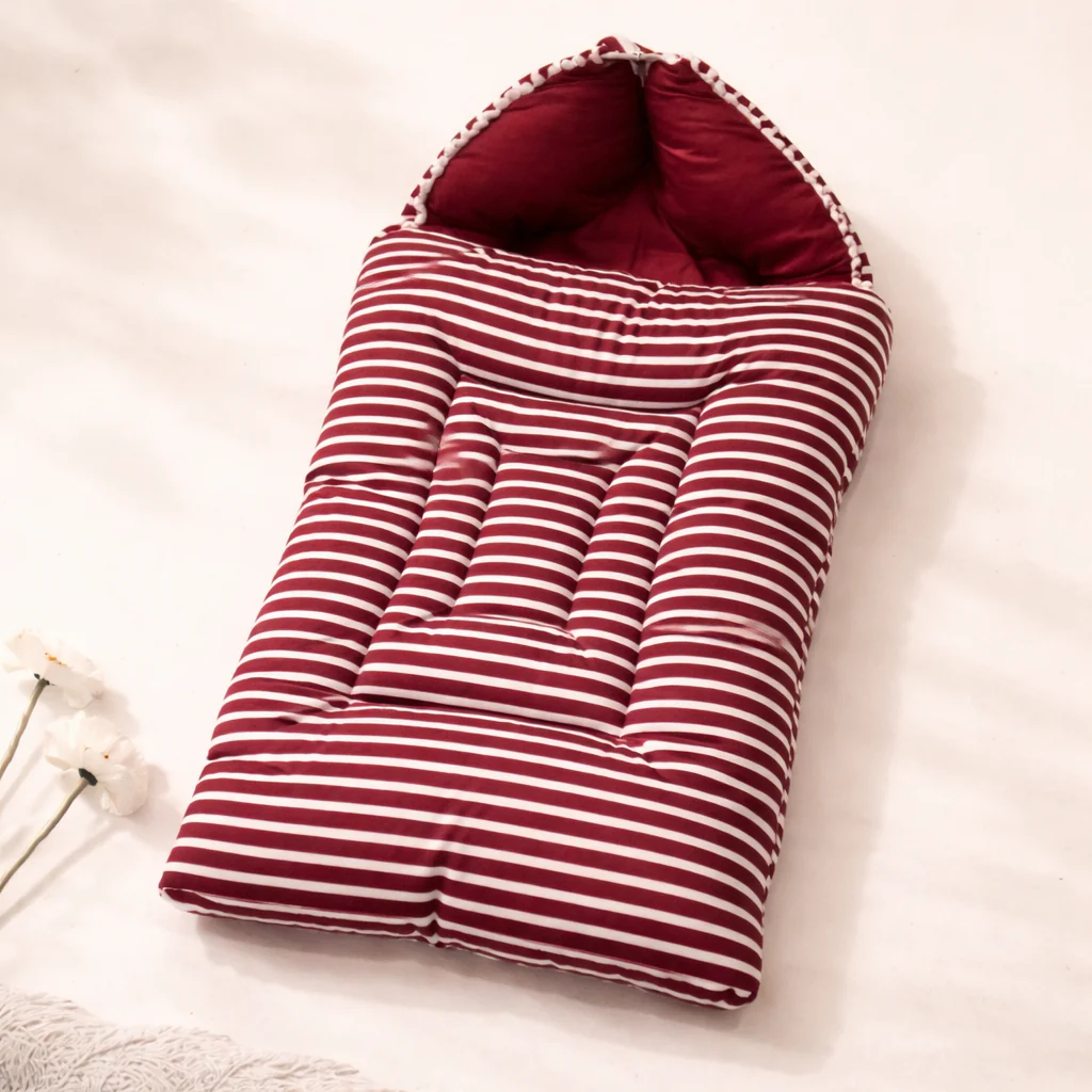 Baby Carry Nest Stripes Maroon - Sunshine