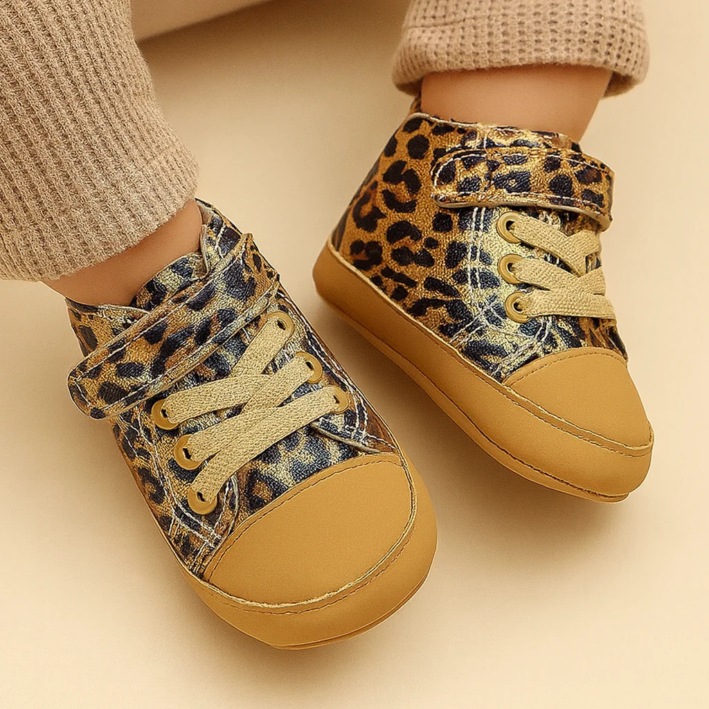 Baby Casual Shoes Leopard Golden - Sunshine - Image 2