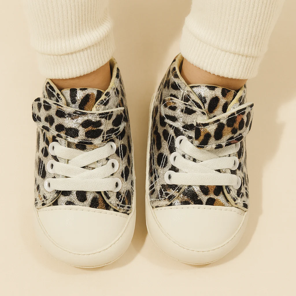 Baby Casual Shoes Leopard Silver - Sunshine