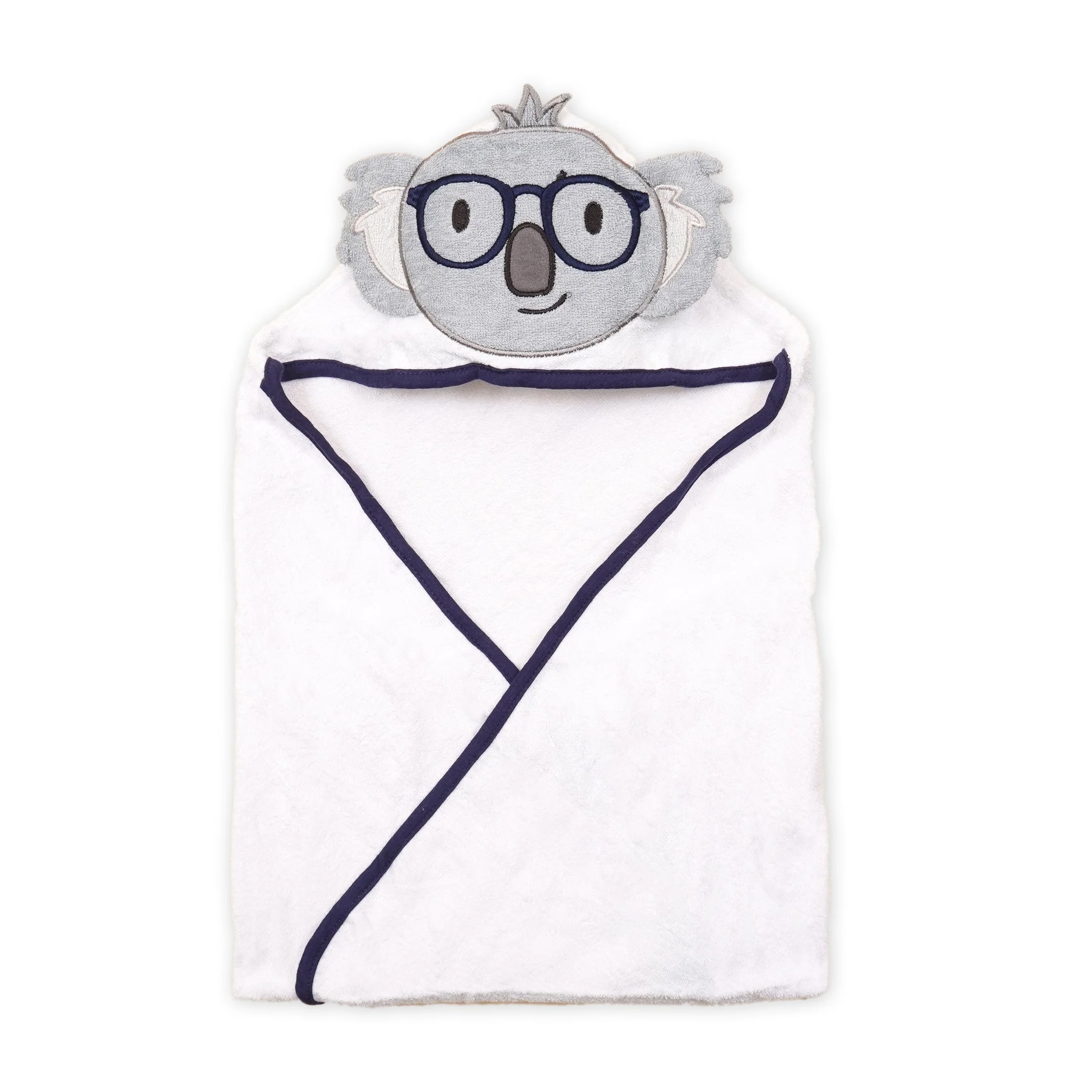 Baby Character Hooded Bath Towel Koala White And Blue - Sunshine - Image 3