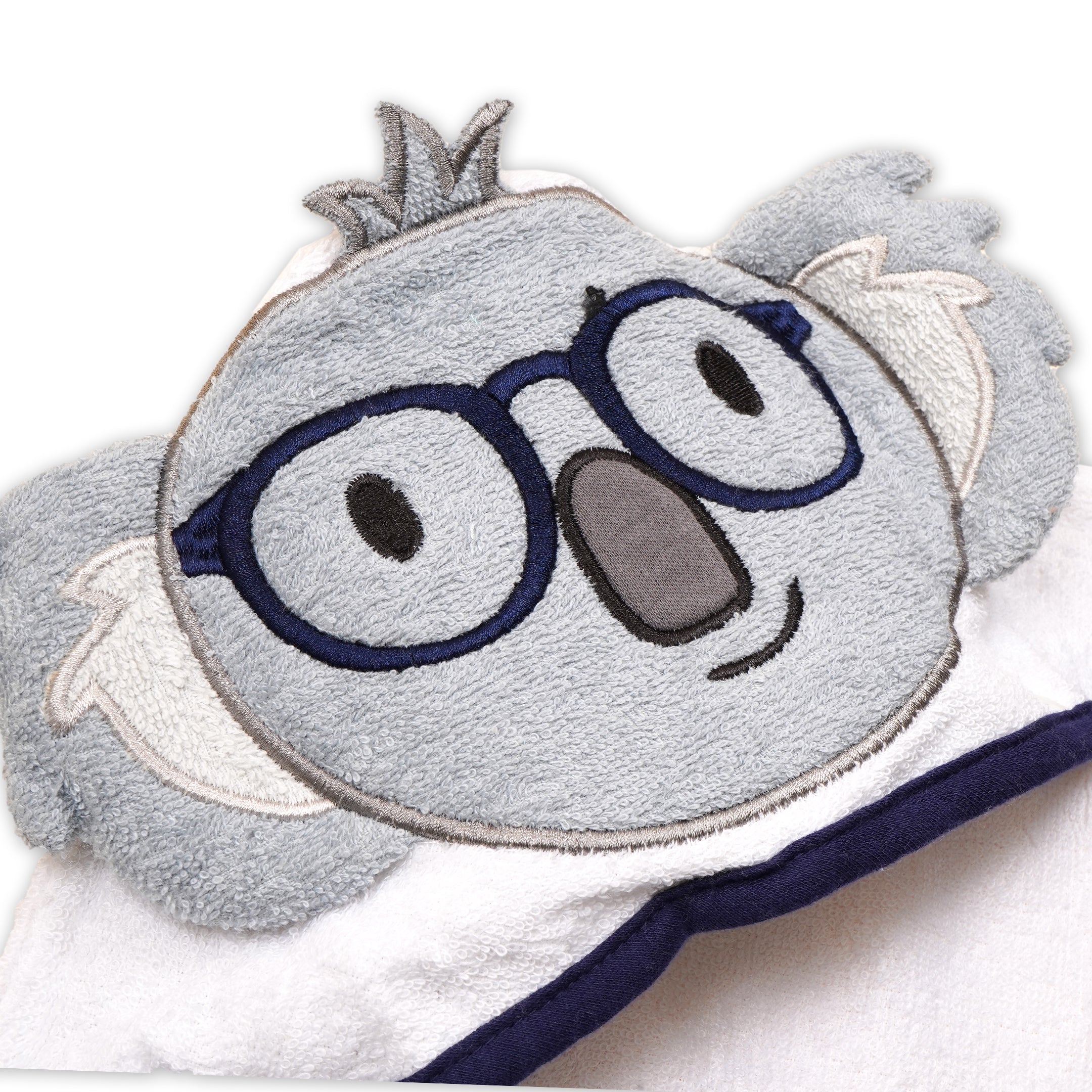Baby Character Hooded Bath Towel Koala White And Blue - Sunshine - Image 4