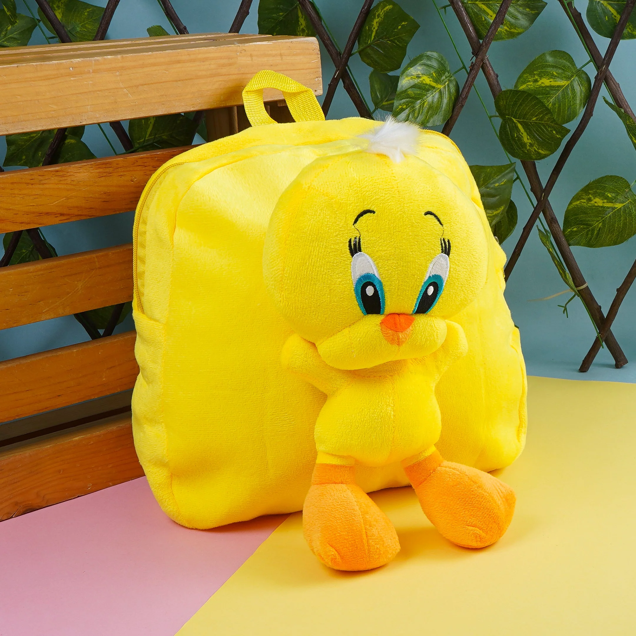 Baby Character Plush Backpack Tweety Yellow - Sunshine - Image 2