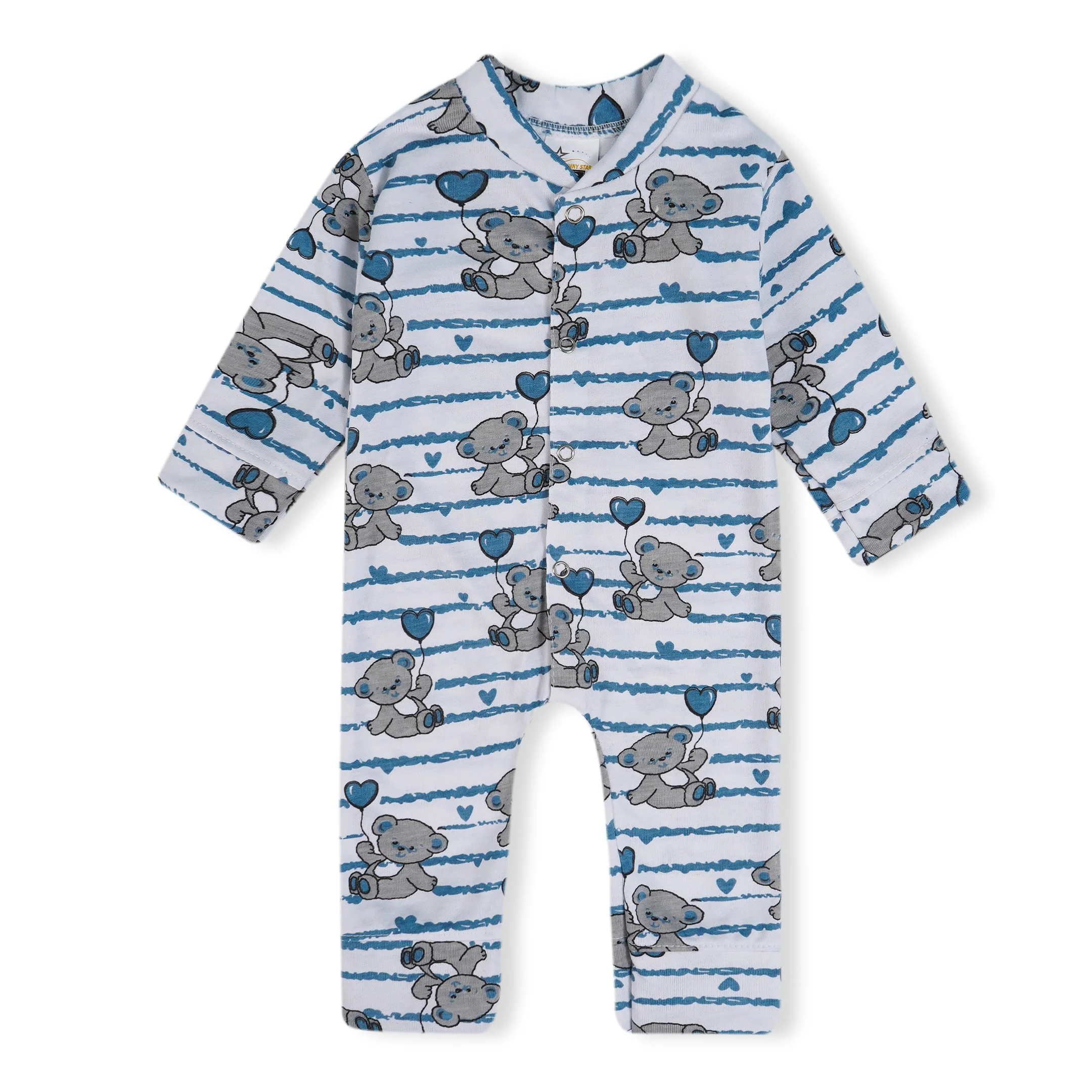 Baby Cotton Full Body Sleepsuit Pack Of 2 Bear Green - Sunshine - Image 8
