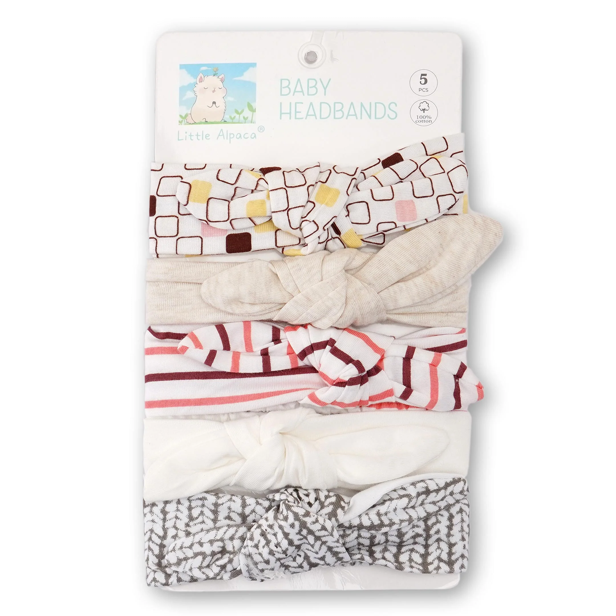 Baby Cotton Headband Pack Of 5 Multicolor - Sunshine