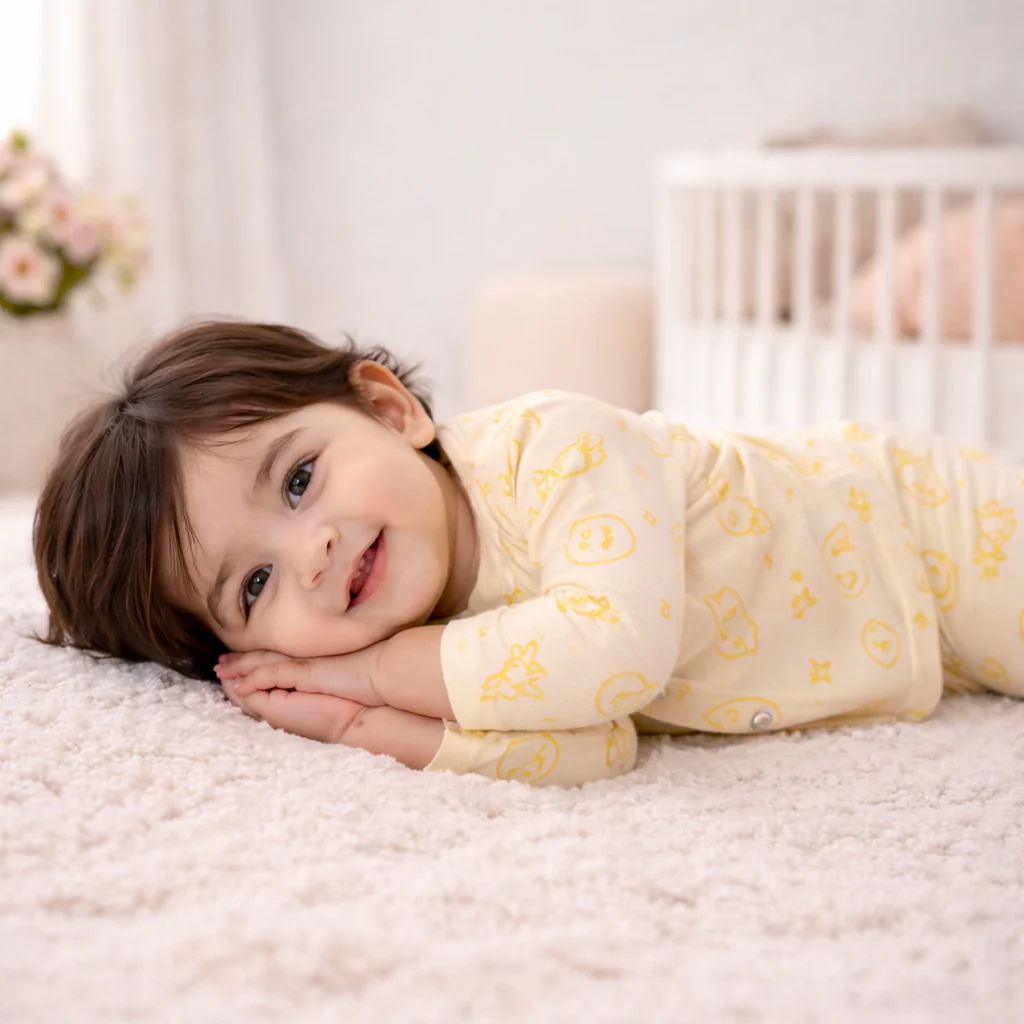 Baby Cotton Sleepsuit Set Rocket Yellow - Sunshine - Image 2