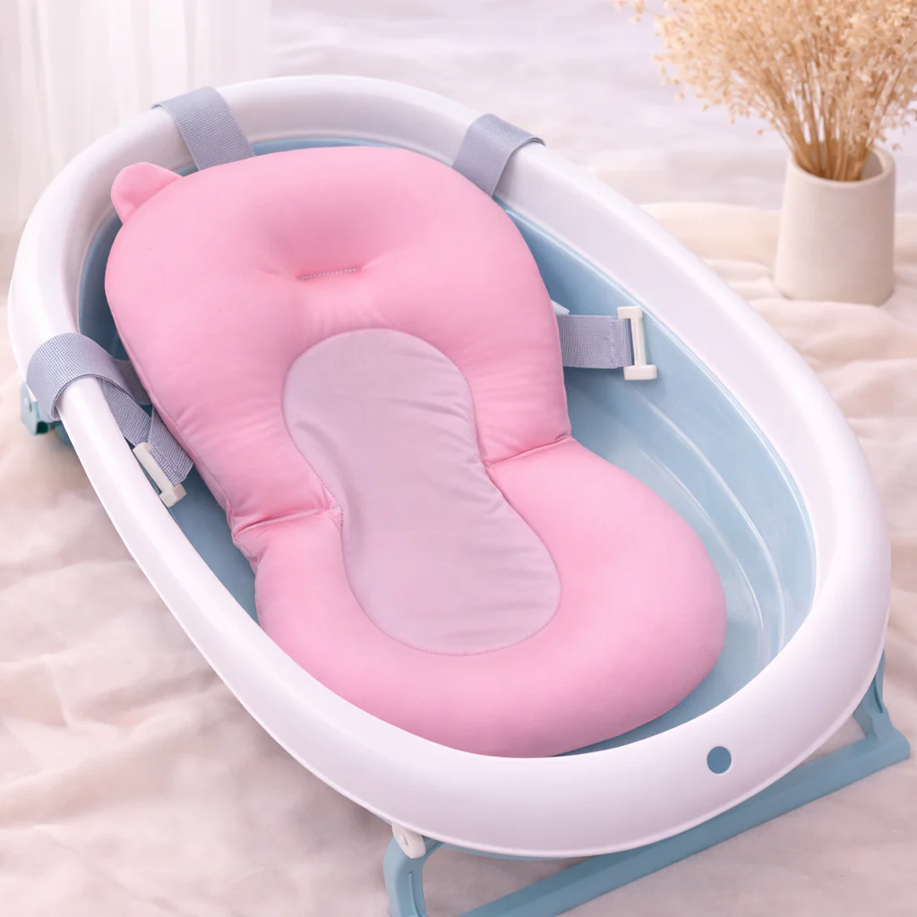 Baby Cushion Bathtub Support Bather Plain Pink - Topse