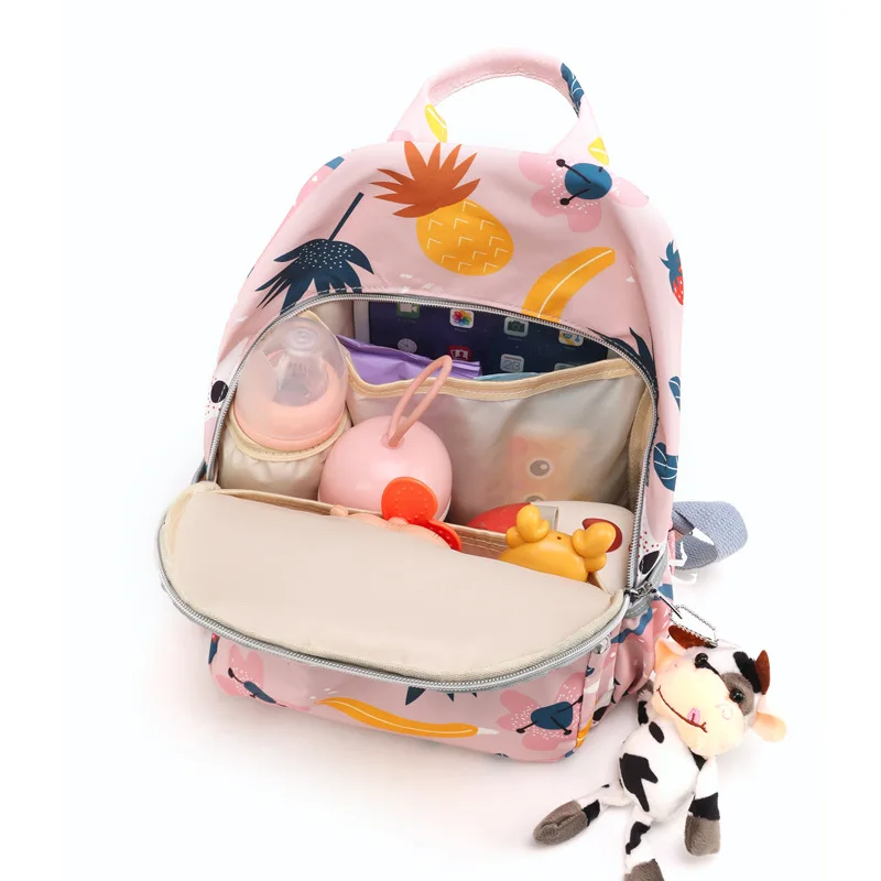 Baby Diaper Backpack (Waterproof) Fruits Sea Green - Sunshine - Image 2
