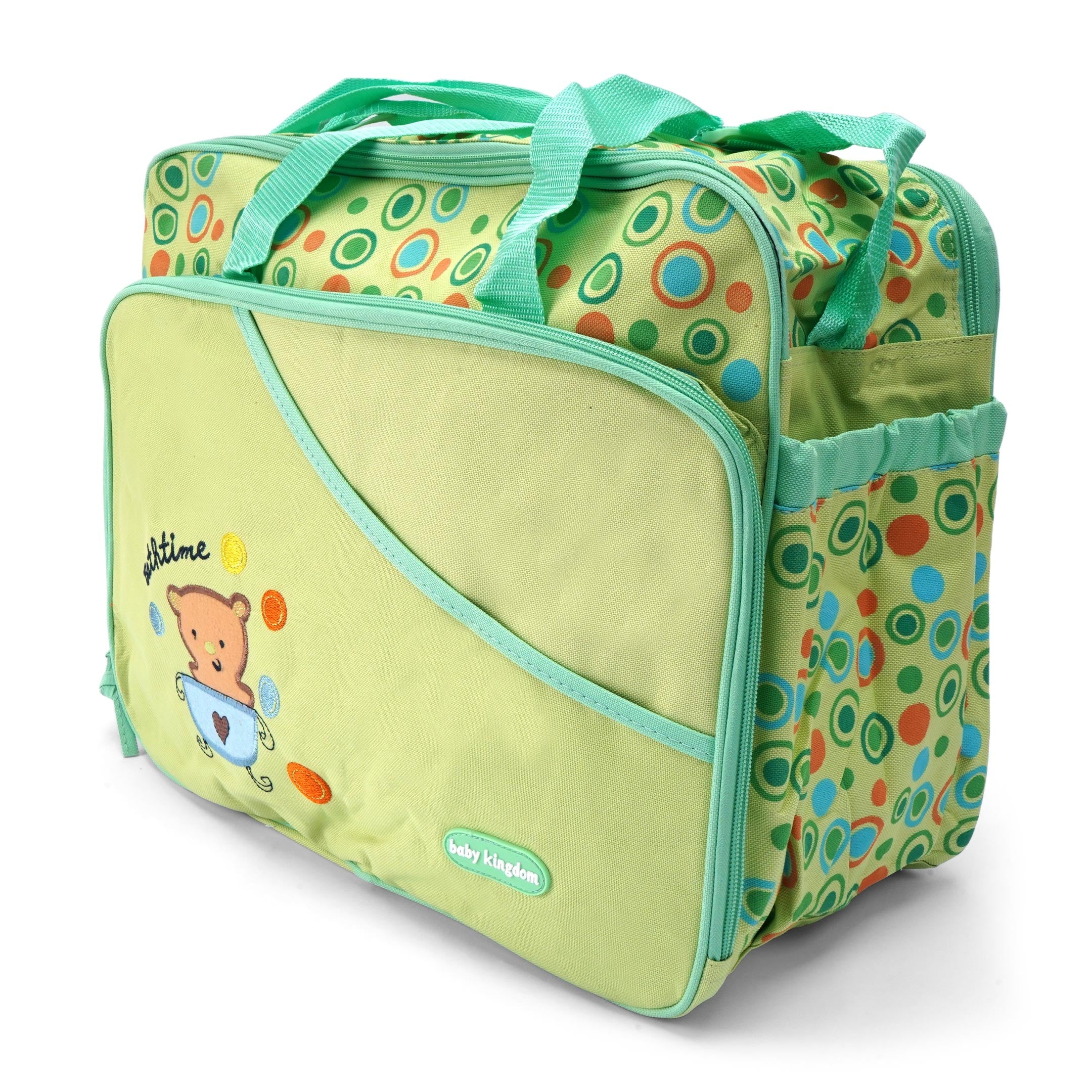Baby Diaper Bag 3Pcs Bear Light Greeb - Sunshine - Image 3