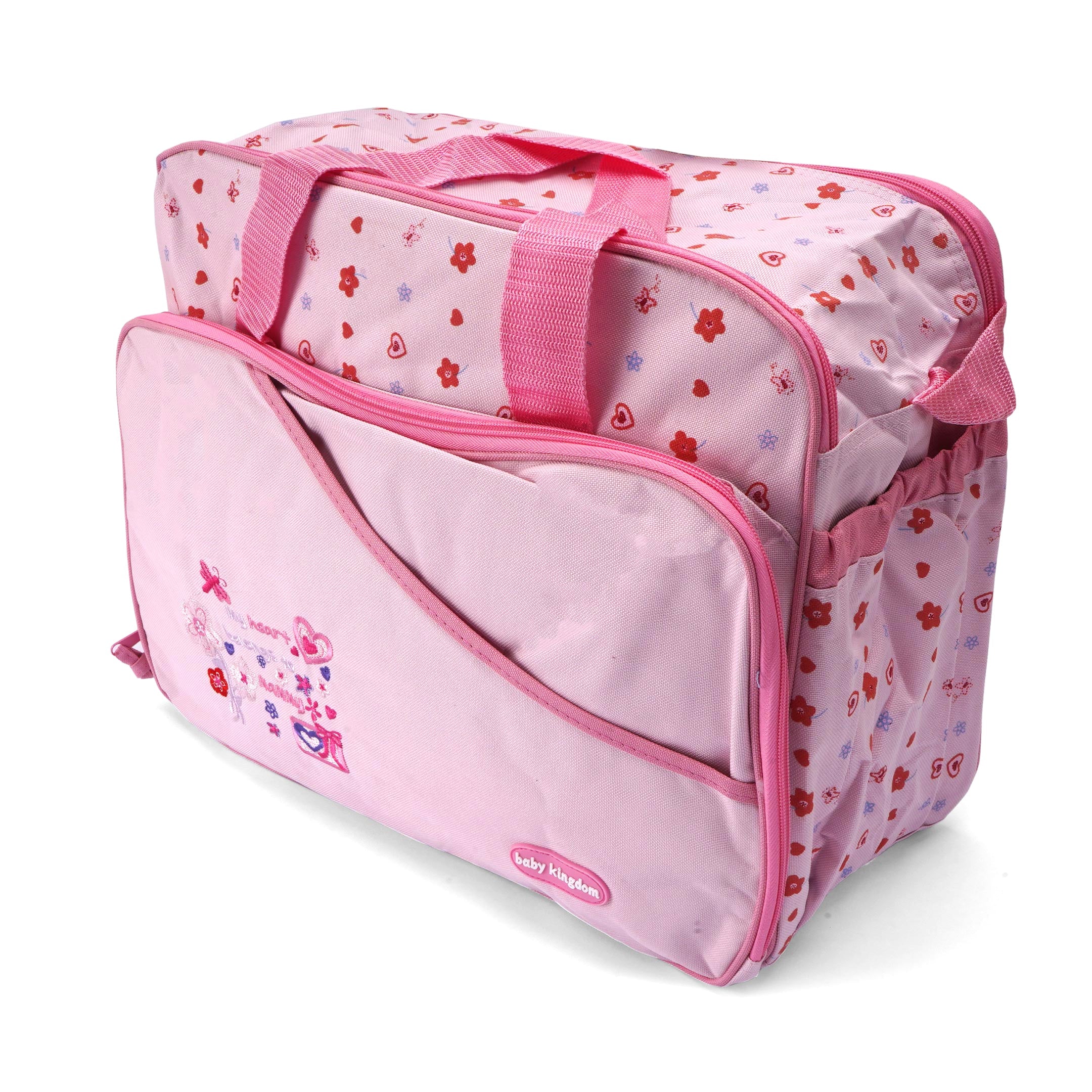 Baby Diaper Bag 3Pcs Heart Pink - Sunshine - Image 4