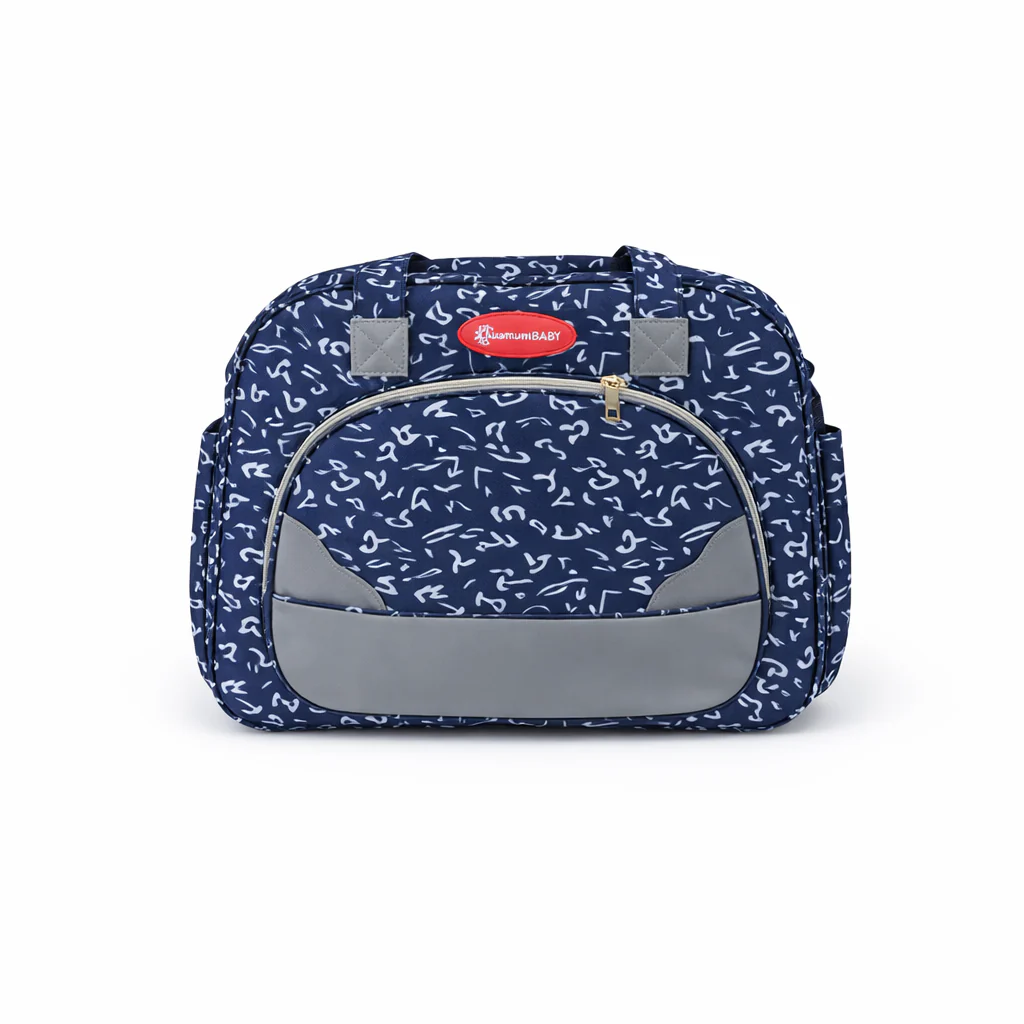 Baby Diaper Bag Alphabets Navy Blue - Sunshine