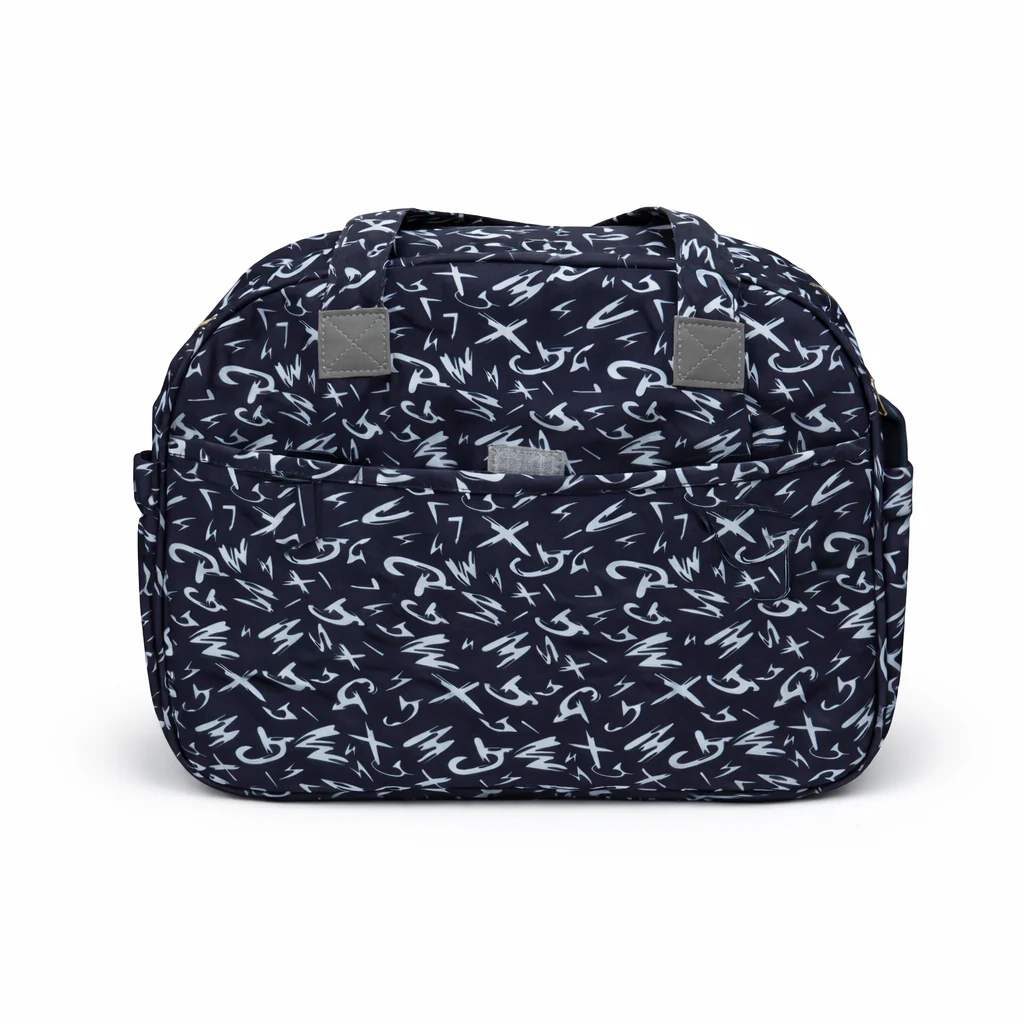 Baby Diaper Bag Alphabets Navy Blue - Sunshine - Image 2