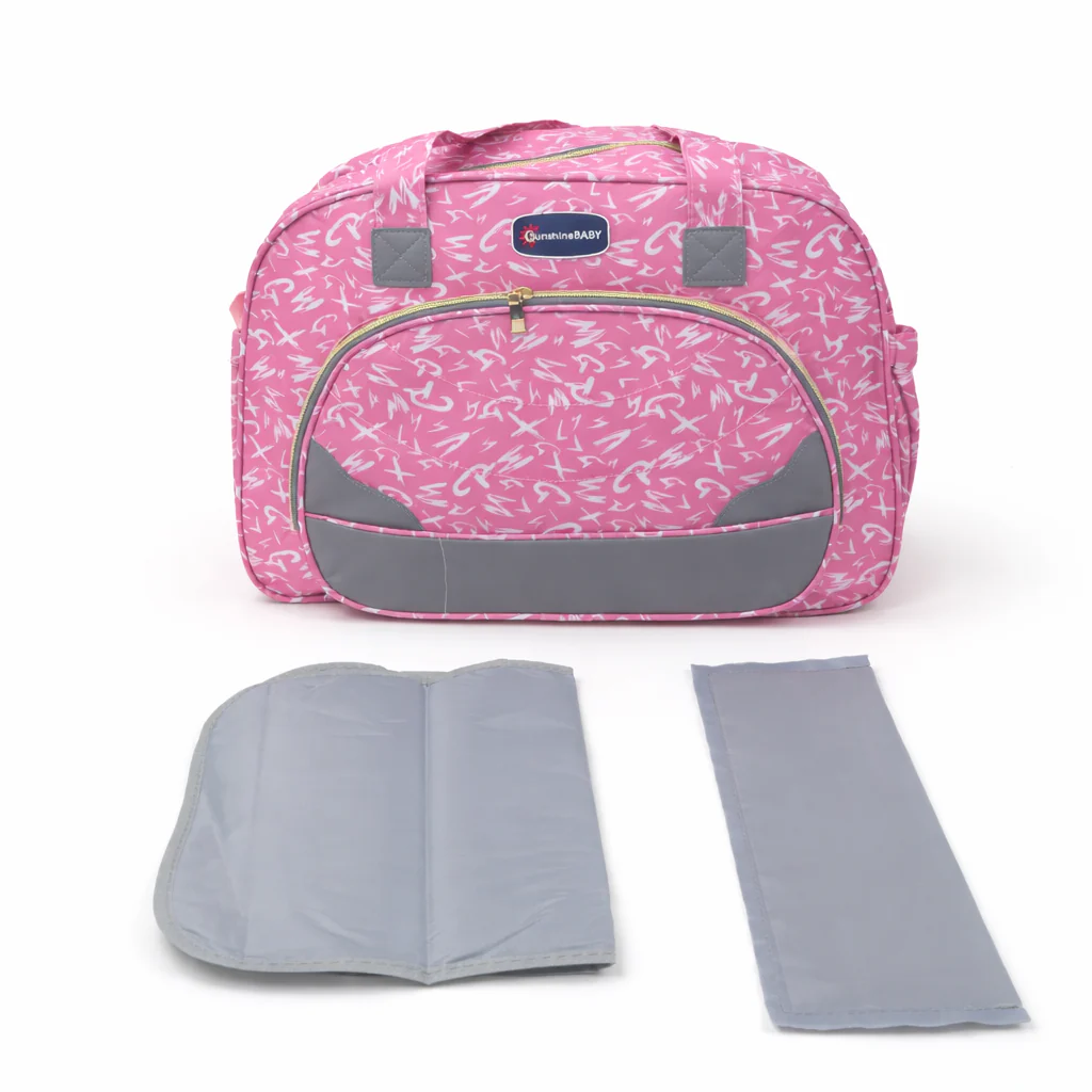 Baby Diaper Bag Alphabets Pink - Sunshine - Image 3