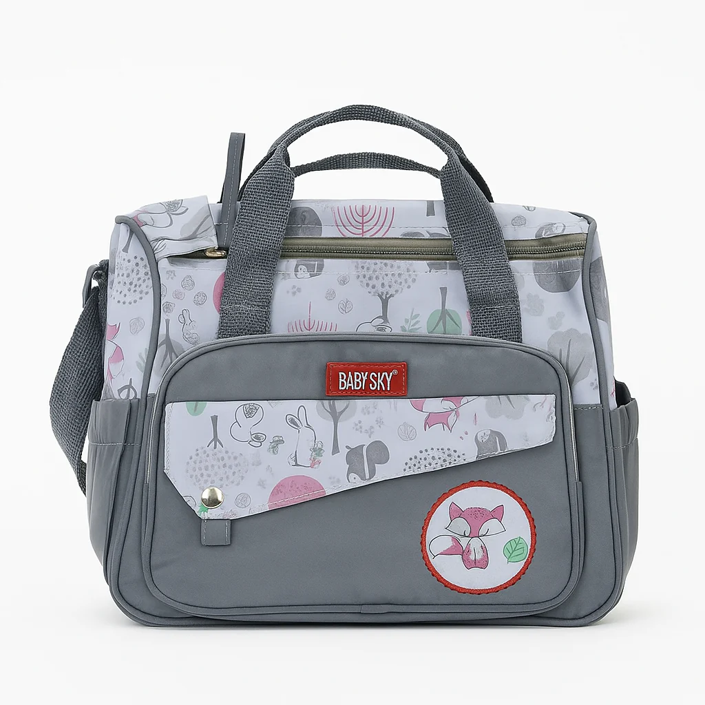 Baby Diaper Bag Animals Grey - Sunshine