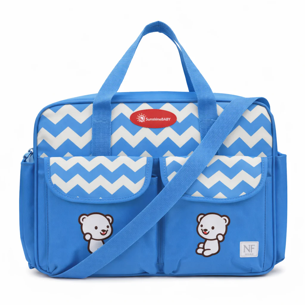 Baby Diaper Bag Bear Blue - Sunshine