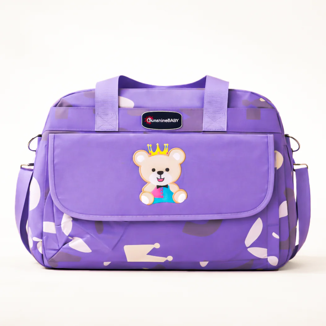 Baby Diaper Bag Bear Purple - Sunshine