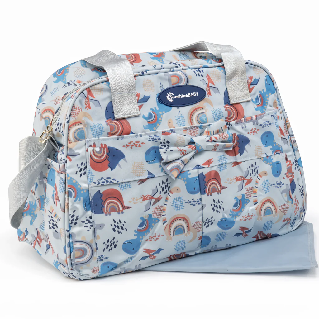 Baby Diaper Bag Dino Grey - Sunshine