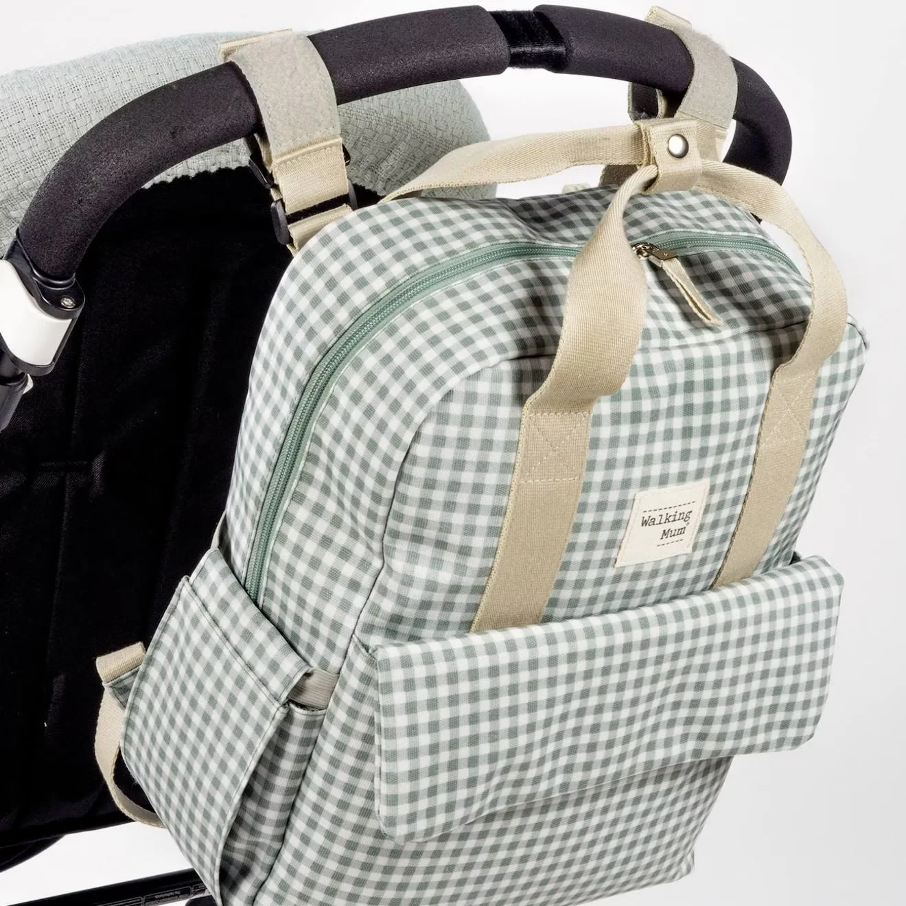 Baby Diaper Bag Dots Brown - Momease - Image 3