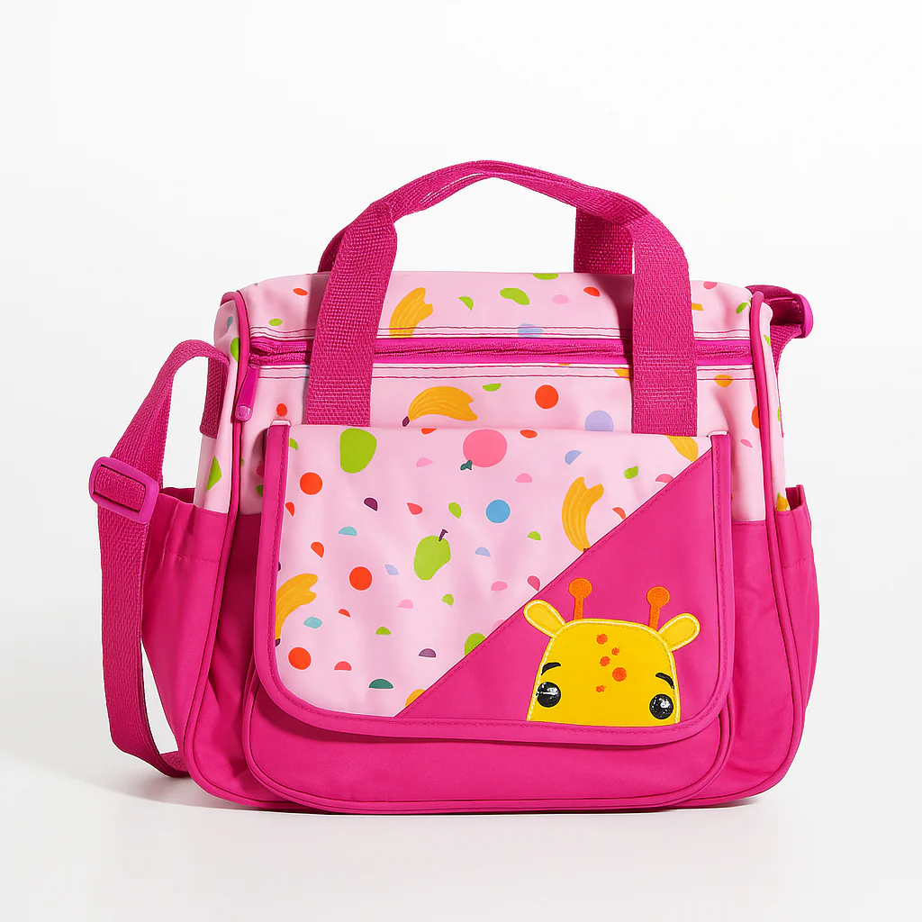Baby Diaper Bag Giraffe Pink (Small) - Sunshine