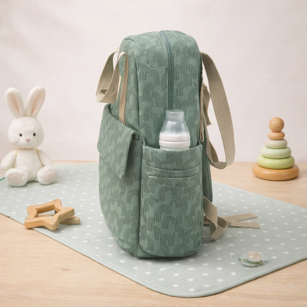 Baby Diaper Bag Green - Momease - Image 8