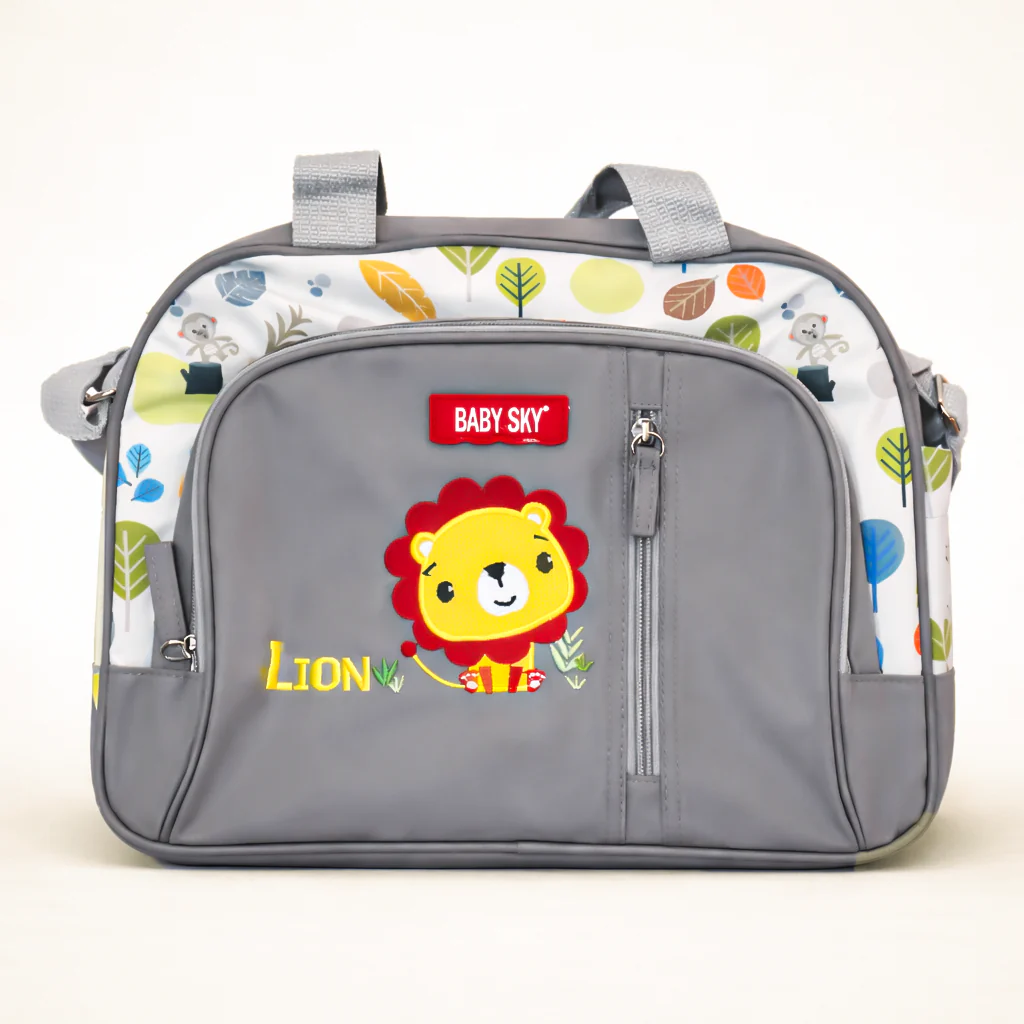 Baby Diaper Bag Lion Grey - Sunshine