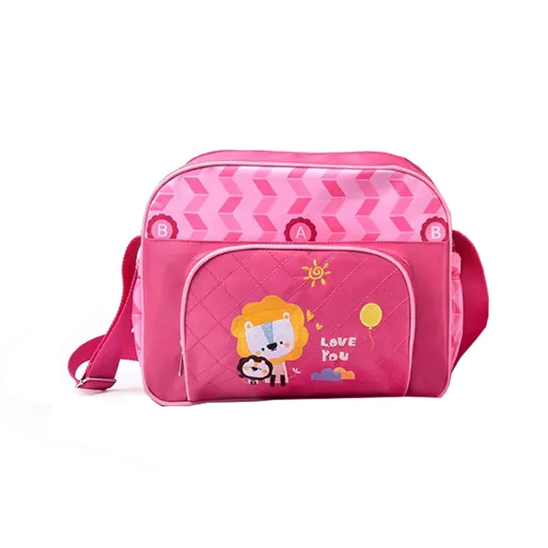 Baby Diaper Bag Lion Pink (H10.5" X W12.5") - Sunshine