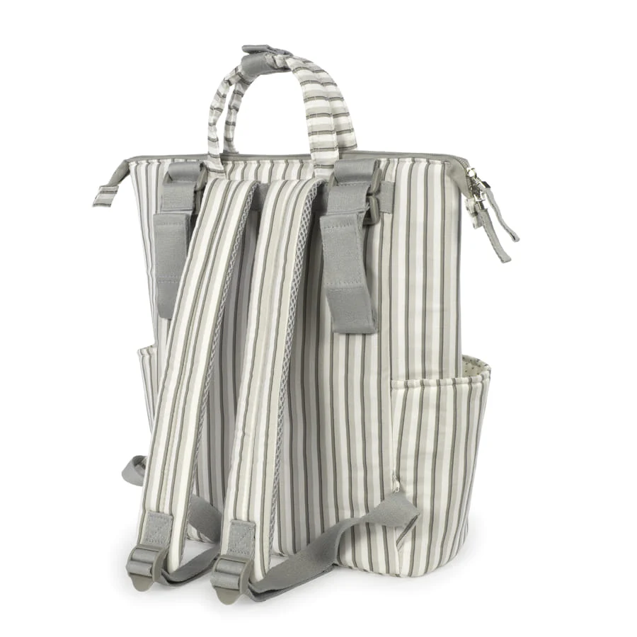Baby Diaper Bag Multi Stripes White - Momease - Image 4