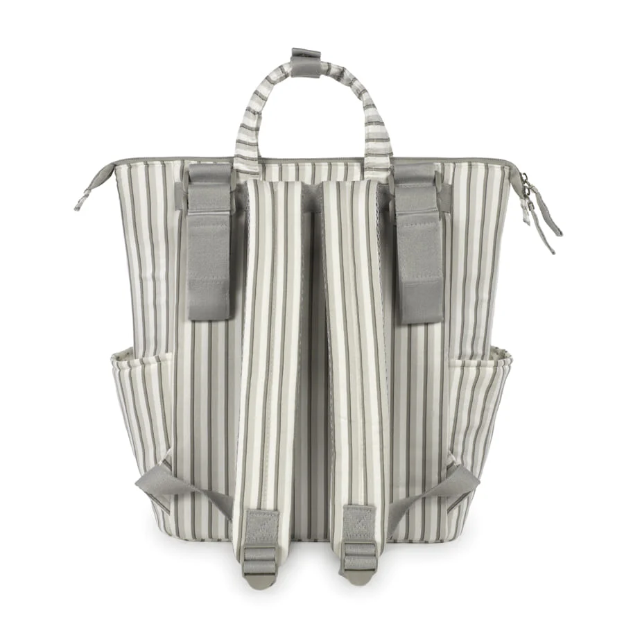 Baby Diaper Bag Multi Stripes White - Momease - Image 5