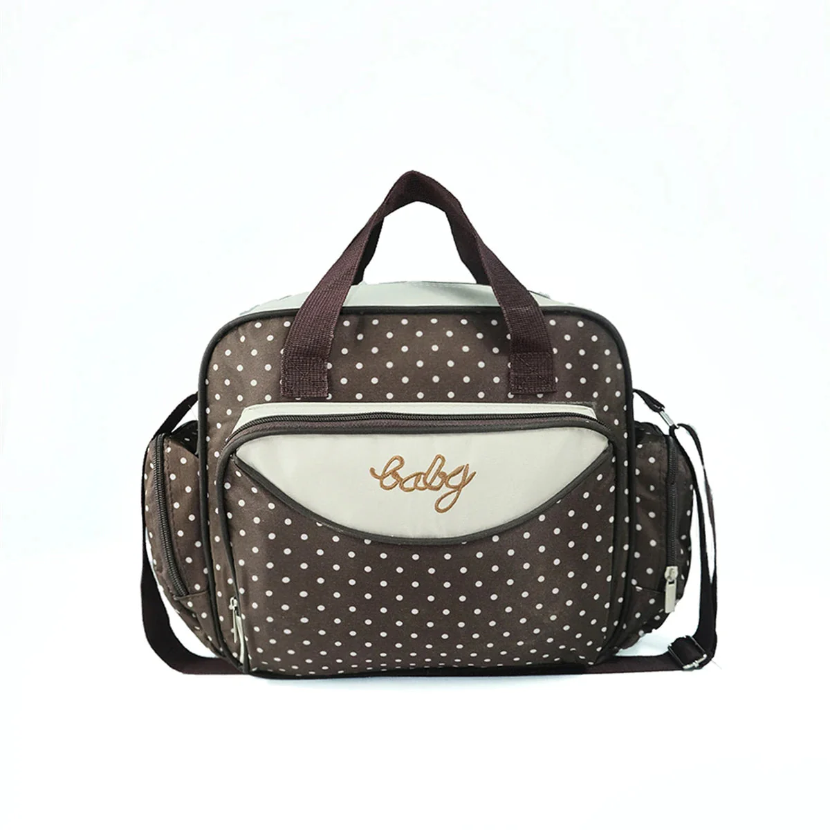 Baby Diaper Bag Polka Dots Brown - Sunshine
