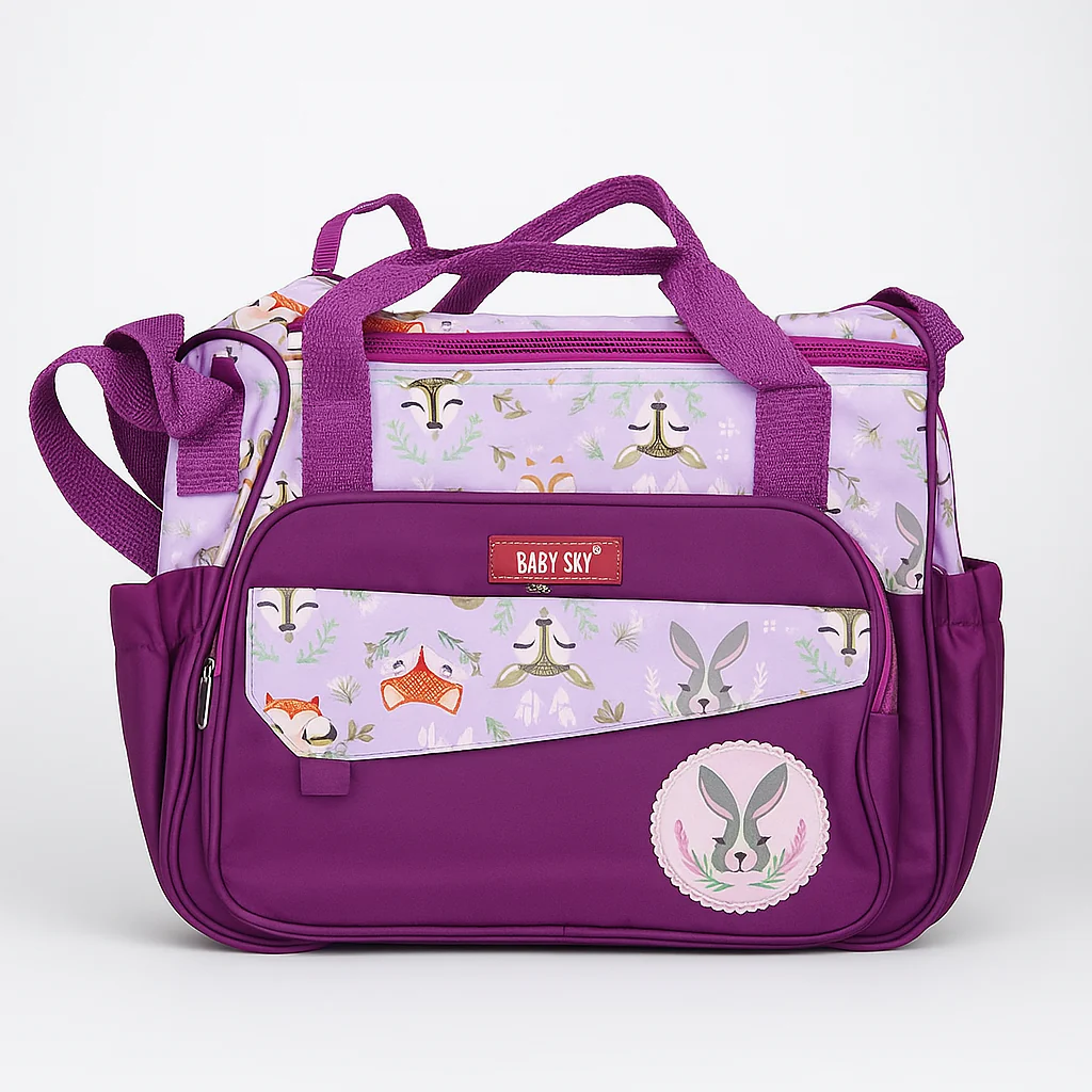 Baby Diaper Bag Rabbit Purple - Sunshine