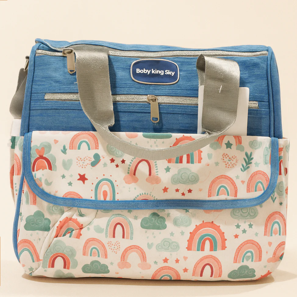 Baby Diaper Bag Rainbow Blue - Sunshine