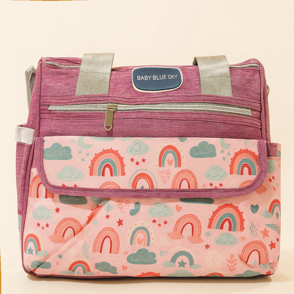 Baby Diaper Bag Rainbow Pink - Sunshine