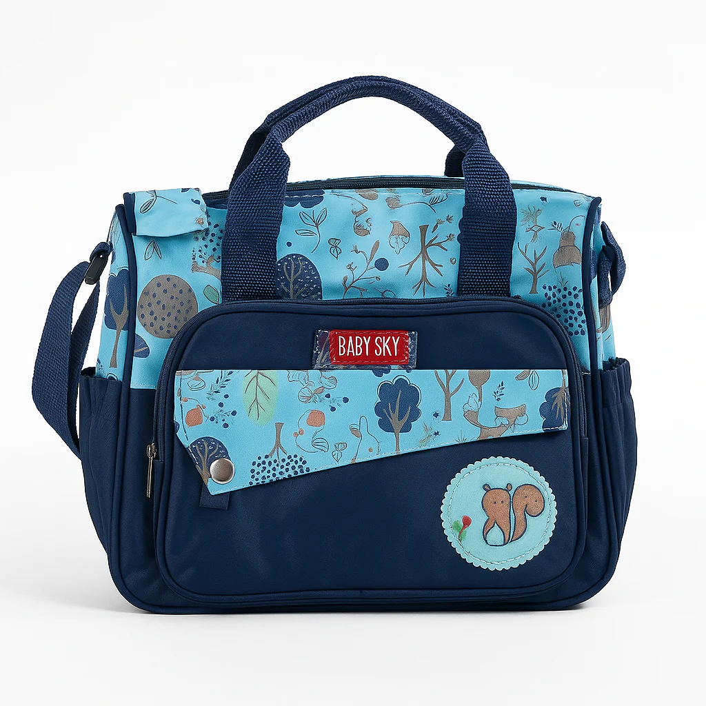Baby Diaper Bag Squirrel Blue - Sunshine