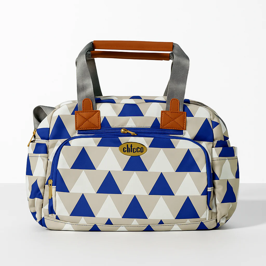 Baby Diaper Bag Triangles Blue - Sunshine