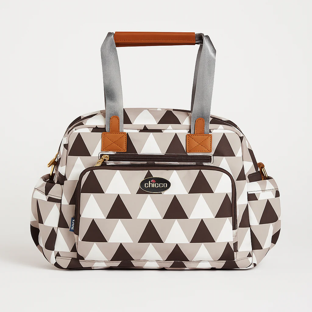 Baby Diaper Bag Triangles Brown - Sunshine