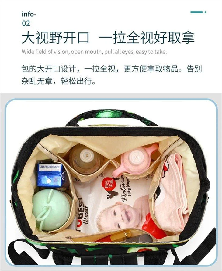 Baby Diaper Bag (Waterproof) Avocado Brown - Momease - Image 9