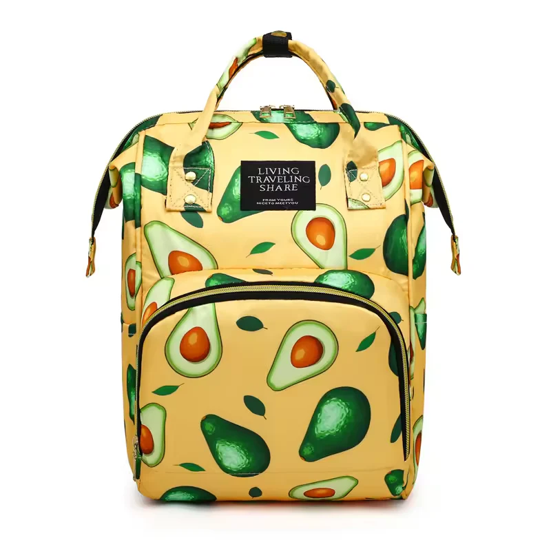 Baby Diaper Bag (Waterproof) Avocado Orange - Momease