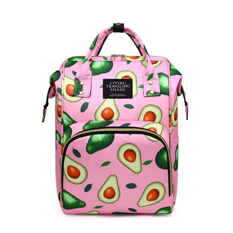 Baby Diaper Bag (Waterproof) Avocado Pink - Momease