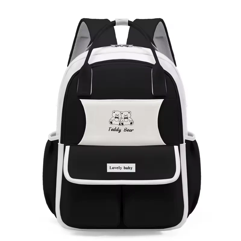 Baby Diaper Bag (Waterproof) Bear Black - Sunshine