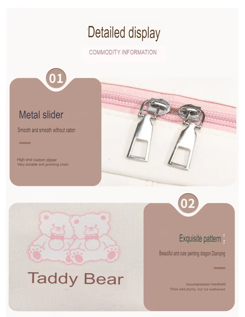 Baby Diaper Bag (Waterproof) Bear Black - Sunshine - Image 9