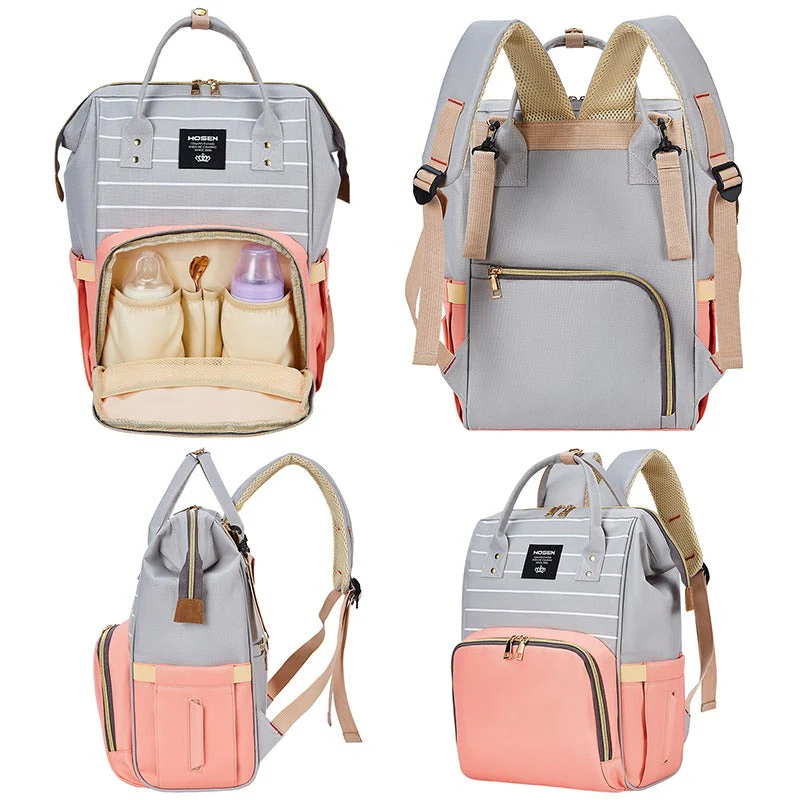 Baby Diaper Bag (Waterproof) Blue & Grey - Sunshine - Image 5