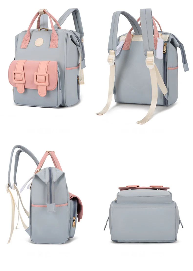 Baby Diaper Bag (Waterproof) Blue & Peach - Sunshine - Image 9