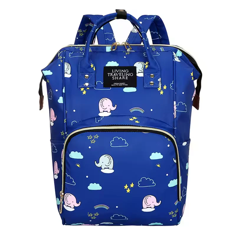 Baby Diaper Bag (Waterproof) Elephant Royal Blue - Momease