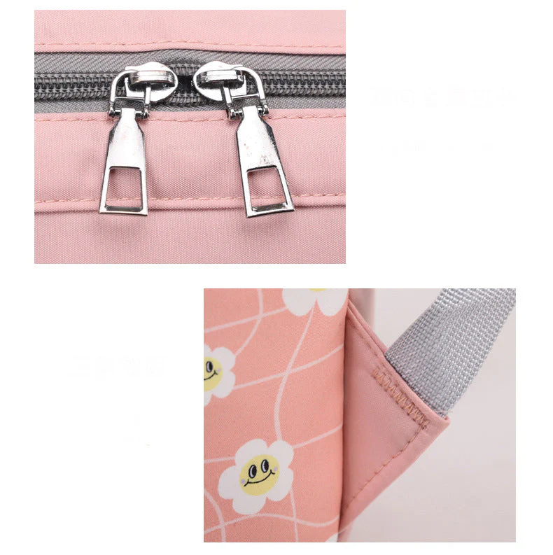 Baby Diaper Bag (Waterproof) Flower Sea Green - Sunshine - Image 5