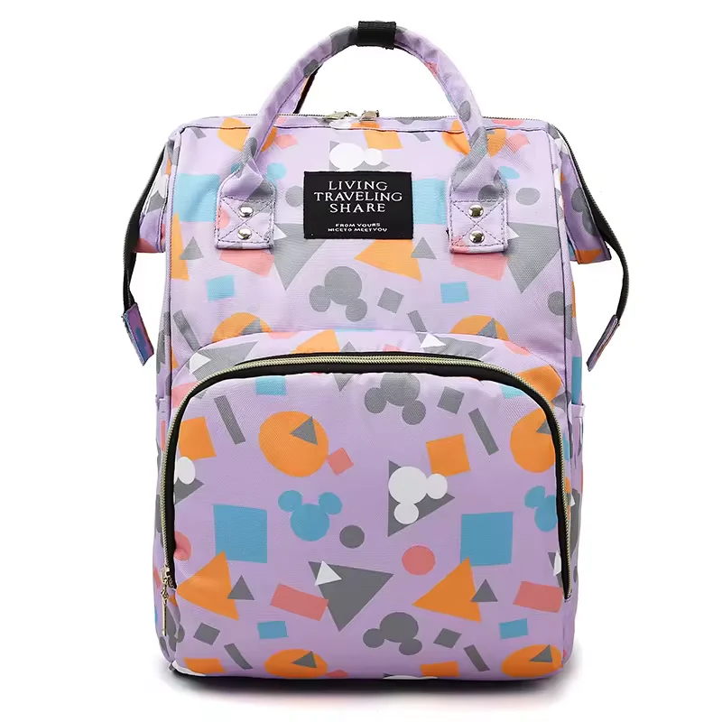 Baby Diaper Bag (Waterproof) Geometricpurple - Momease