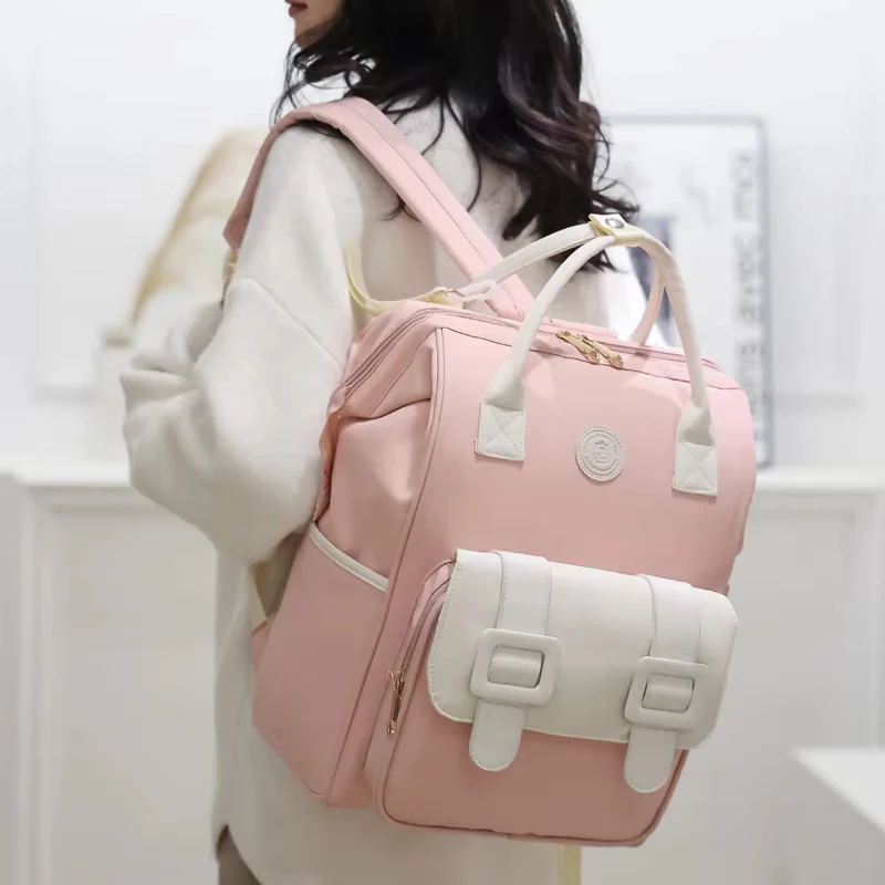 Baby Diaper Bag (Waterproof) Green & Peach - Sunshine - Image 7