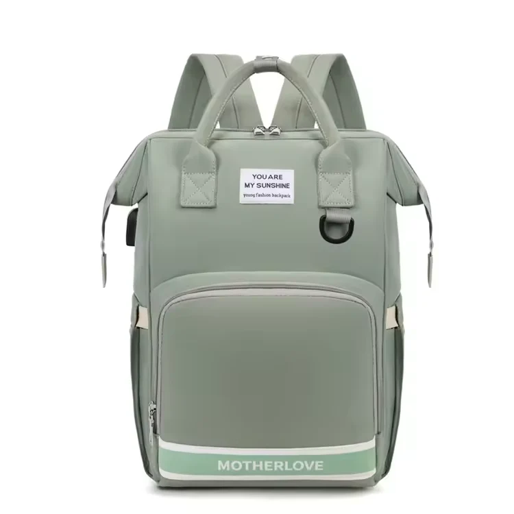Baby Diaper Bag (Waterproof) Green - Sunshine