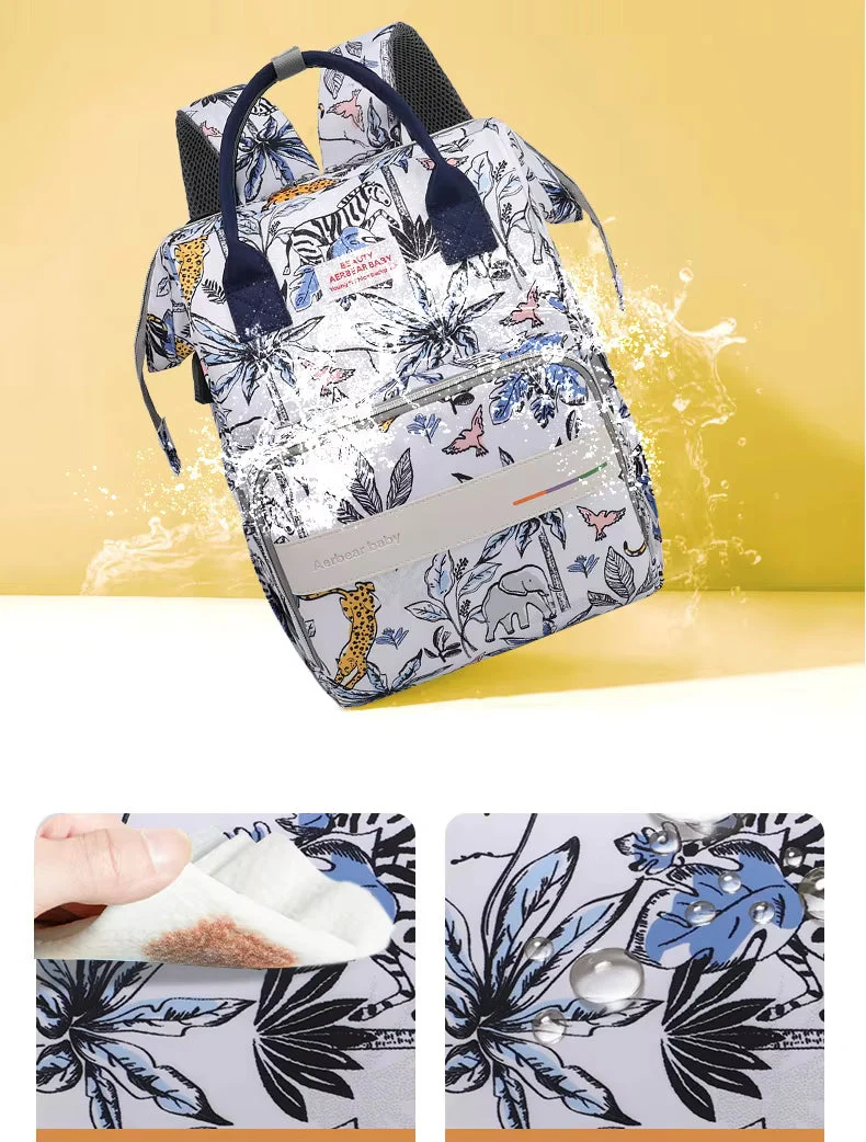 Baby Diaper Bag (Waterproof) Horse & Trees - Sunshine - Image 5