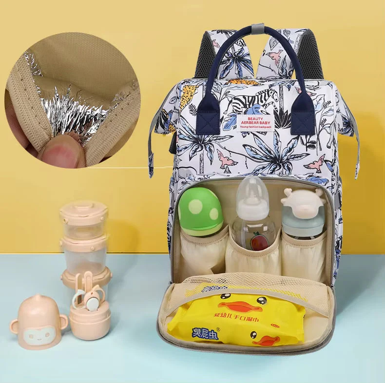 Baby Diaper Bag (Waterproof) Horse & Trees - Sunshine - Image 6